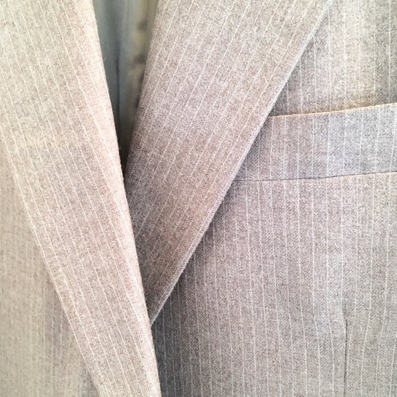 Vintage Men’s Blazer A.Gold & Sons Pinstripe Wool Moka Cream Old money 42L - Picture 5 of 15